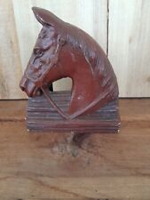 Vintage Repwood Syroco Horse Head Book End Only One picture