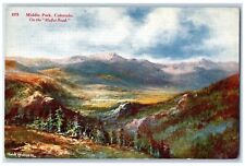c1905's Middle Park Mountain Trees Cliffs Moffat Road Colorado CO Postcard picture