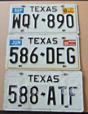 YOUR CHOICE FROM  3  1980s  TEXAS COLLECTIBLE EXPIRED LICENSE PLATES  BARN FINDS picture