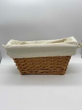 Medium Rectangle Wicker Basket with Liner 12