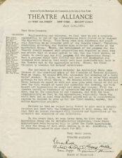 ELMER RICE - TYPED LETTER SIGNED WITH CO-SIGNERS picture