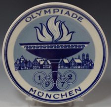 DELFT 1972 OLYMPIC MUNCHEN WALL PLATE 6.1/4'' MADE IN HOLLAND VERY RARE VINTAGE picture