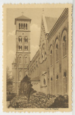 BELGIUM Postcard View Of Westmalle Abbey - Antwerp c1940s vinage linen 09 picture