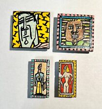Lot of 4 A. Leuck 93 Refrigerator Magnet Art - Really Attractive :) picture