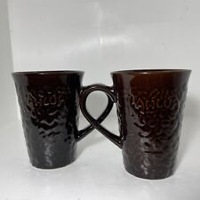 Kahlua By Pernod-Ricard USA, (Set of 2) 12 oz Coffee Bean Mugs, Espresso Brown picture