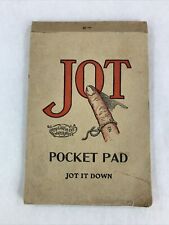 Jot Pocket Pad Jot It Down Vintage Ruled Paper Writing Tablet picture