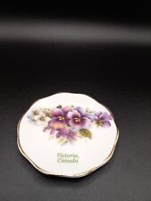 Vintage Bone China Made In England Victoria Canada Pansy Plate 2.75