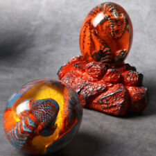 NEW Crystal Lava Dragon Egg Resin Dinosaur Egg Sculpture Decor Home Decor Gifts picture
