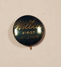 1940 WENDELL WILLKIE FIRST MILLION FDR campaign pin pinback button political picture