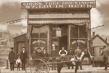 RPPC Photo St. Louis, Missouri, Green Tree Brewing, Rough Bunch, Horse & Buggy picture