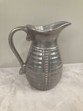 Wilton Armetale Silver Pitcher Flutes & Pearls Pattern 8.75” tall picture