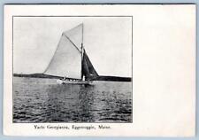 Pre-1908 EGGEMOGGIN MAINE YACHT GEORGIANNA UNDIVDED BACK UNUSED ANTIQUE POSTCARD picture