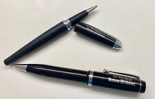 2 RARE COLLECTIBLE San Diego Union-Tribune writing pens black with chrome NICE picture