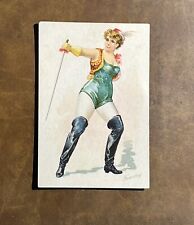 c1889 Wm. S Kimball & Co.'s Tobacco Card - Pretty Athletes - Fencing - N196 picture