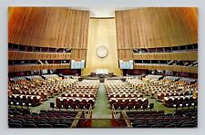 Postcard United Nations General Assembly New York City NY, Vintage Chrome F5 picture