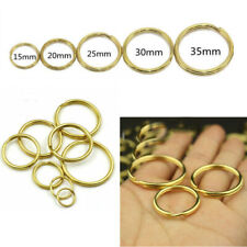 5-50pcs 15~35mm Solid Brass Split Key Ring Loop Metal Keychain Round Wire Ring picture