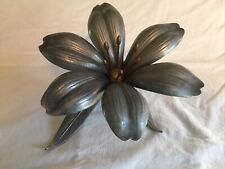 Mid Century Modern ,Metal Lily  ,Removable Petal Ashtray ,Hollywood Regency picture