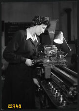 Larger size Vintage Photograph, worker woman in factory, communist period, 1950' picture
