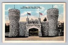Chattanooga TN-Tennessee, Entrance Gate Point Park, Antique Vintage Postcard picture