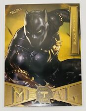 2021 Skybox Marvel Metal Universe Spider-Man Black Panther Light FX Gold #11 picture