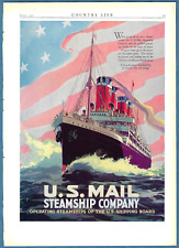 1921 U.S. MAIL STEAMSHIP COMPANY AD ~ Steamships of the U.S. Shipping Board picture