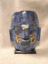 Mayan Aztec Burial Death Mask Mosaic Semi Precious Stones Mexican Folk Art 7.5