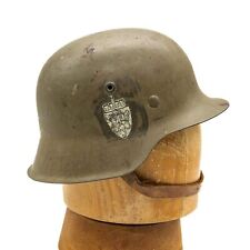 WWII Norwegian M42 Helmet with Double Decals Norway picture