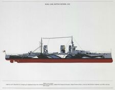 H.M.S. Lion Battle, Battle Cruiser, 1912. Royal Navy warship. HOLBROOK 1971 picture