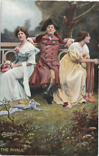 The Rivals In Love, Raphael Tuck & Sons Photochrome Series Postcard. PM 1909 picture