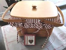 1995 Longaberger Sweetheart Precious Treasures Hostess Basket Set w Lid + Xtras picture