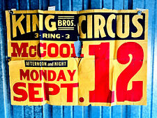 1940s King Bros McCook NE 3-ring  Poster circus carnival bette leonard picture