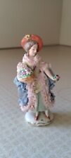 Dresden Porcelain  Lace Volkstedt Era  Woman Figurine Germany picture