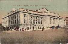New York City NY Public Library 42nd St and Fifth Ave UNP DB Postcard picture