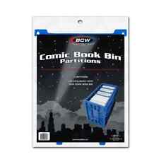 BCW Blue Short or Long Comic Book Bin Partitions 3 Regular Dividers Not Graded picture