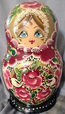 Vintage Russian Nesting Dolls  8 Inch 7 Piece Set Signed And Dated 1997 picture