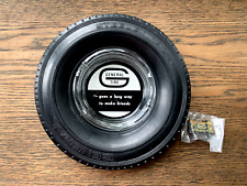 NOS - Vintage General Steelex Radial Tire Ashtray - Glass, Rubber, and free Pin picture