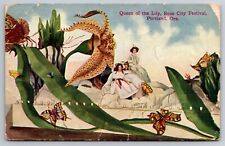 Queen of the Lily Rose City Festival Portland Oregon OR 1910 Postcard picture