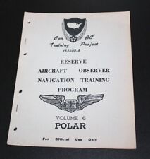 Vintage US Air Force CONAC Aircraft Navigation Training Book 1954 USAF POLAR V 6 picture