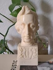 Vintage Carved Alabaster Composer Chopin Bust Figurine A Santini Italy  picture