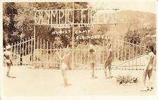 Rare RPPC Type Photo OLYMPIC FIELDS Nudist Camp Elsinore CA Elysia Colony  picture