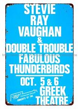 1988 Stevie Ray Vaughan, Fabulous Thunderbirds Greek Theatre Concert metal tin picture