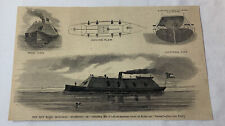 1862 magazine engraving~ NEW REBEL IRONCLAD 'RICHMOND', OR 'VIRGINIA NO. 2' picture