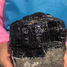 2530g Natural Black Tourmaline Original Stone Crystal Specimen Healing KH460 picture