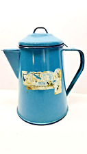 Cinsa Turquoise Speckled Enamelware 2 Qt Coffee Pot picture