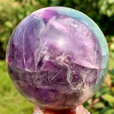 1.16LB  Rare natural snowflake feather fluorite crystal ball therapeutic ball picture