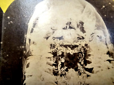 Stereoview PHOTO Card 1800's SKELETON Leaves Abraham LINCOLN President DEATH Stu picture