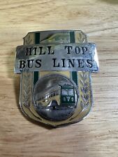 Vintage Hill Top Bus Lines Bus Driver Badge Fifth Avenue Uniform Company Chicago picture