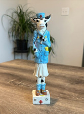 Vintage Tall & Skinny The Farmyard Cow Collection Nurse Cow Figurine. picture