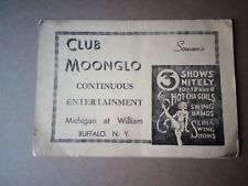 Vintage Black And White Photo And Manual For Buffalo Night Club Moonglo picture