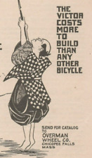 Victor Bicycle Japanese Man Knocking Bike Fruit From Tree Mt Fuji 1896 Print Ad picture